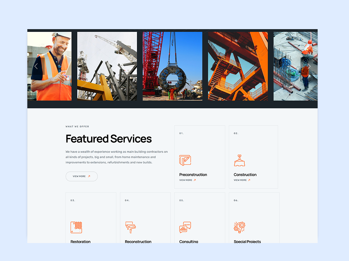 An image showing the homepage for elevate website