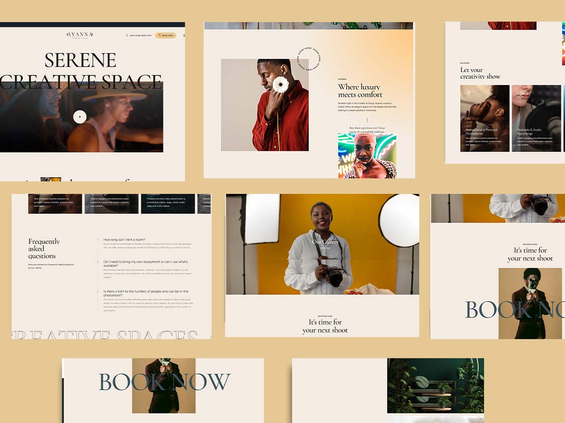 Ayanna website design overview